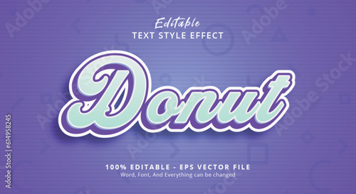Donut Text Style Effect, Editable Text Effect