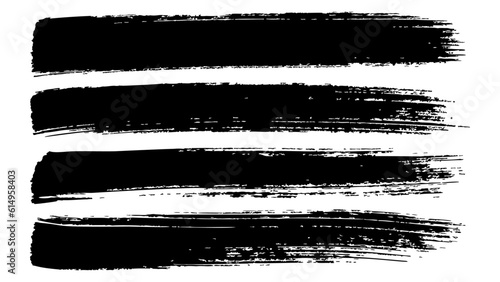 Vector brush streaks pack marker ink strokes grunge