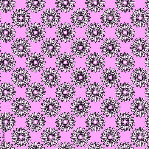 seamless pattern with flowers. illustration