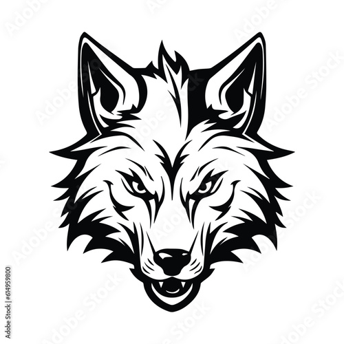 Wolf Head Portrait Vector Logo