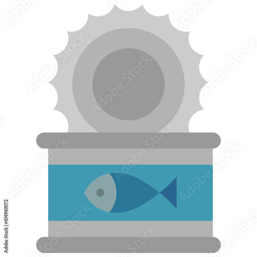 canned sardines flat icon
