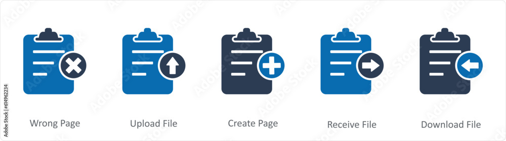 custom made wallpaper toronto digitalA set of 5 Document icons as wrong page, upload file, create page