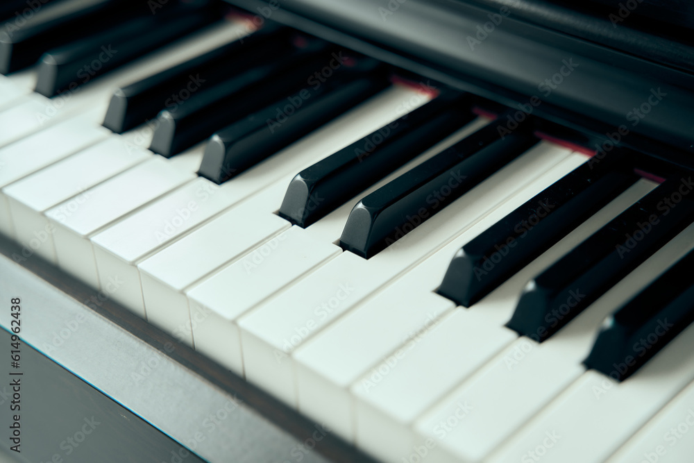 Close up shot of piano keyboard Close up shot of piano keyboard