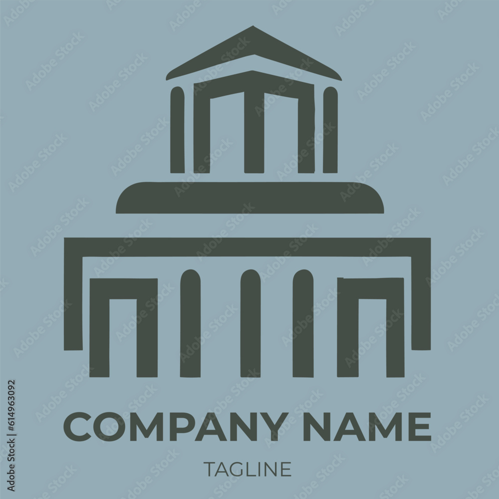 Building logo for construction company, printing with modern concept Building logo for construction company, printing with modern concept