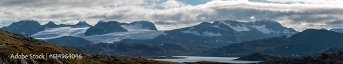 Panoramic View from scenic route 55 Sognefjellet, Jotunheimen National Park, Norway