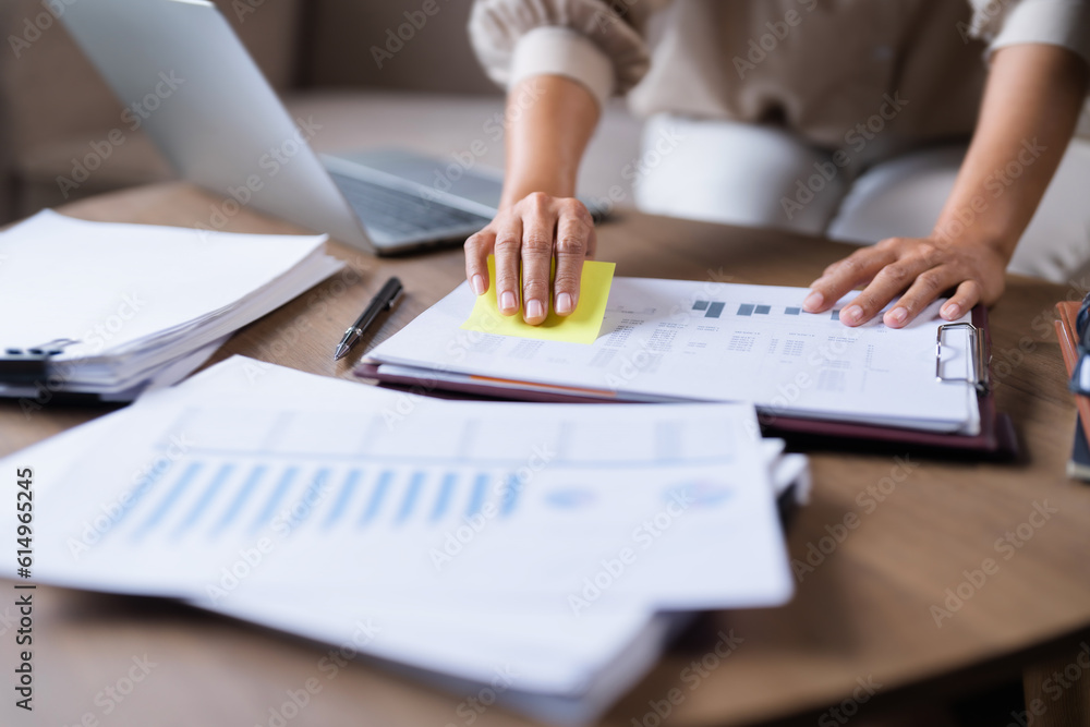 Image of woman calculate tax invoice at home, summarizing taxes, money planing.. Image of woman calculate tax invoice at home, summarizing taxes, money planing..
