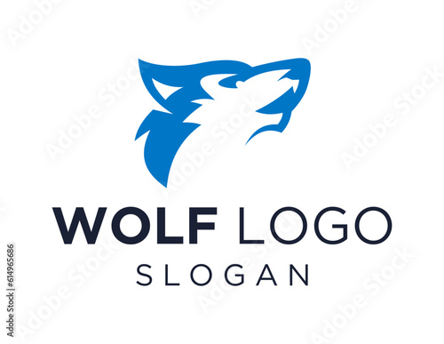 Logo about Wolf on a white background. created using the CorelDraw application.