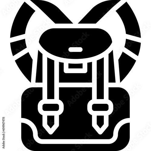 backpack solid icon