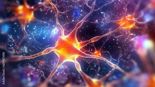 3D Illustration of a Complex Neuron Network in the Brain, Revealing Interconnected Neural Pathways © Yash