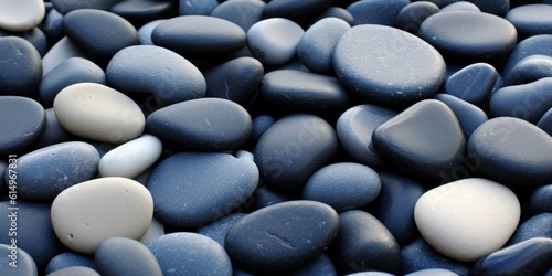 Blue and Cream-Colored Pebbles Texture for a Calming and Harmonious Background