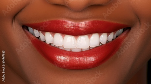 smile showing perfect white teeth