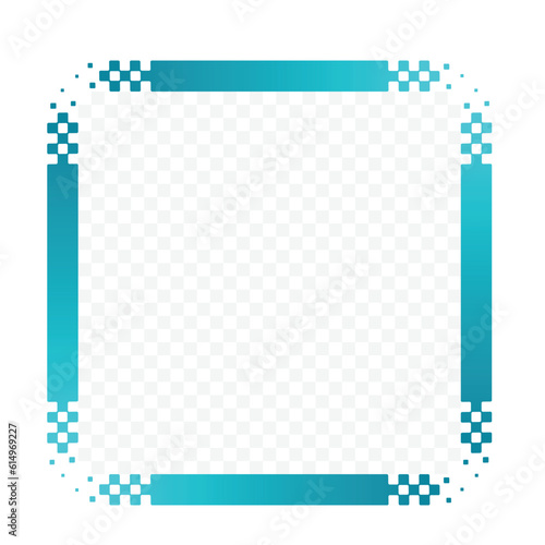 Abstract square race track checkered flag frame