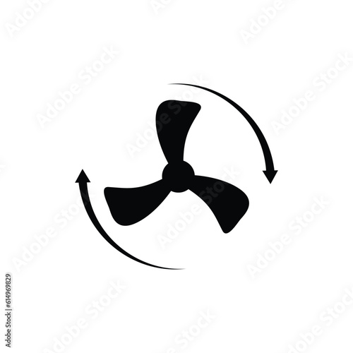 3 air cooler fan blade spinning icon vector illustration eps