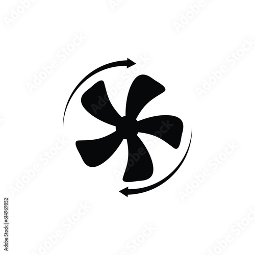 5 air cooler fan blade spinning icon vector illustration eps
