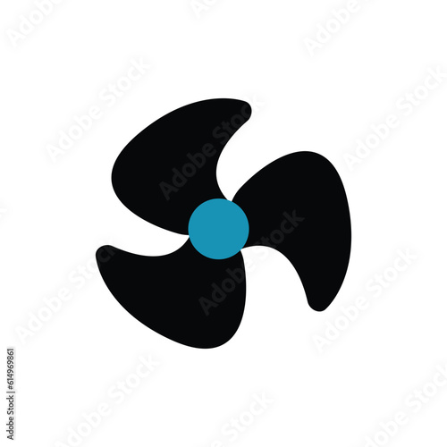 3 air cooler fan blade spinning icon vector illustration eps