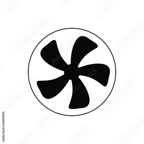 5 air cooler fan blade spinning icon vector illustration eps