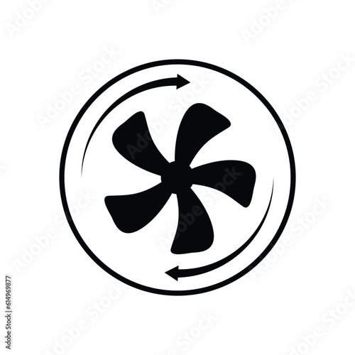 5 air cooler fan blade spinning icon vector illustration eps