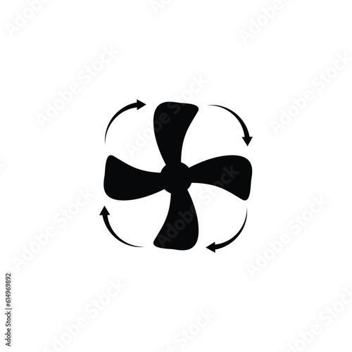 4 air cooler fan blade spinning icon vector illustration eps