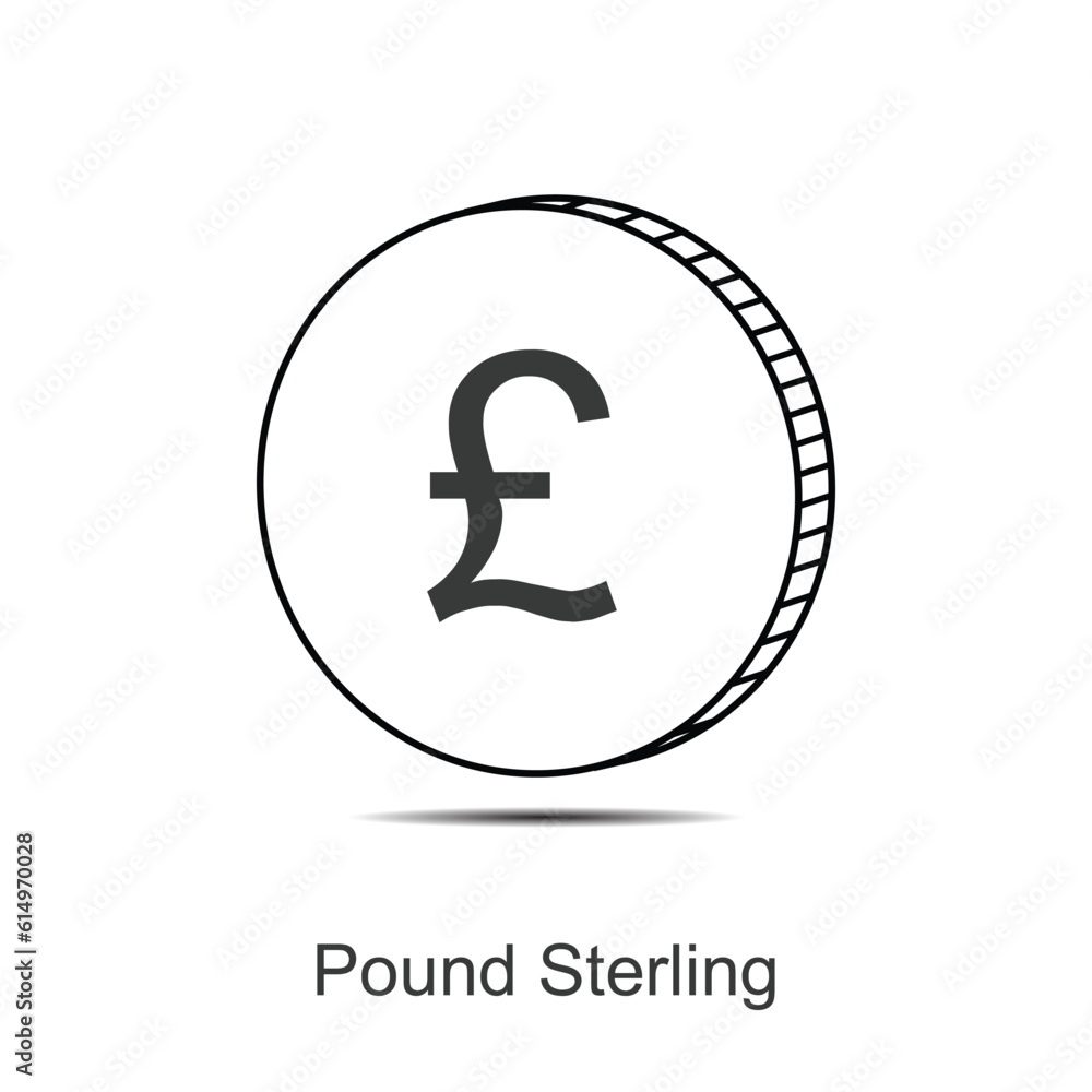 pound sterling coin icon vector illustration eps pound sterling coin icon vector illustration eps