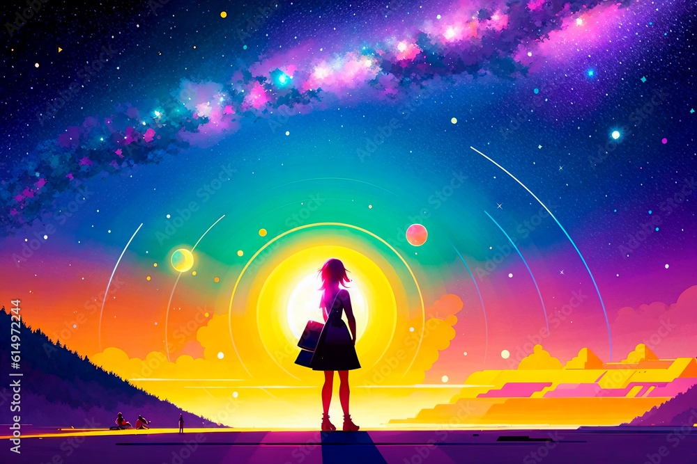 Obraz premium Generative concept art illustration. Generative ai.