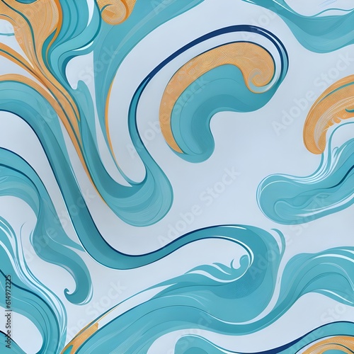 A seamless vector art design with flowing and curving lines in various colors, resembling gentle waves. This abstract pattern creates a sense of movement and tranquility, suitable for t-shirts .  © ARD