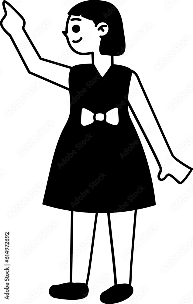 Daughter icon hand drawn design elements for decoration. Daughter icon hand drawn design elements for decoration.