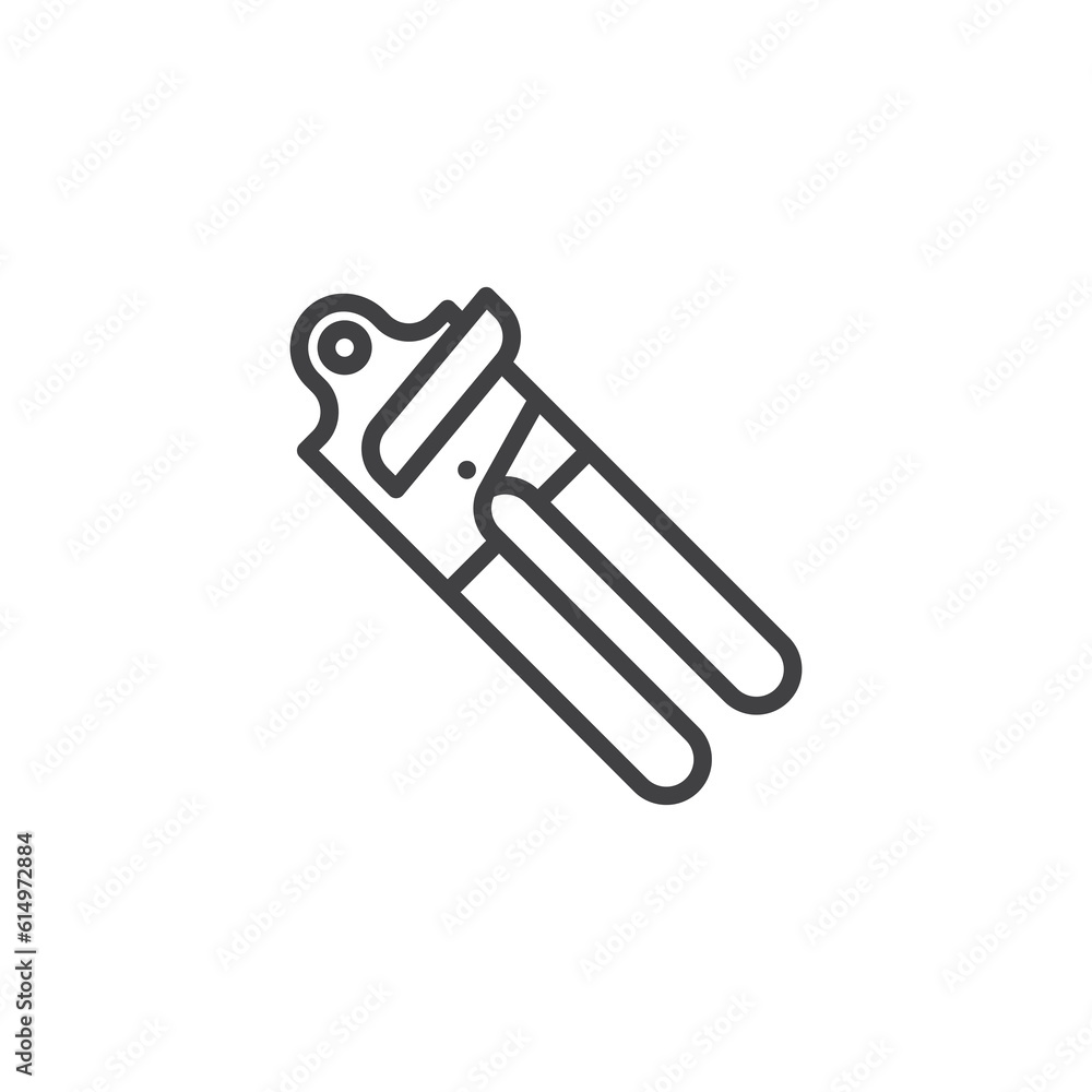 Tin opener line icon Tin opener line icon
