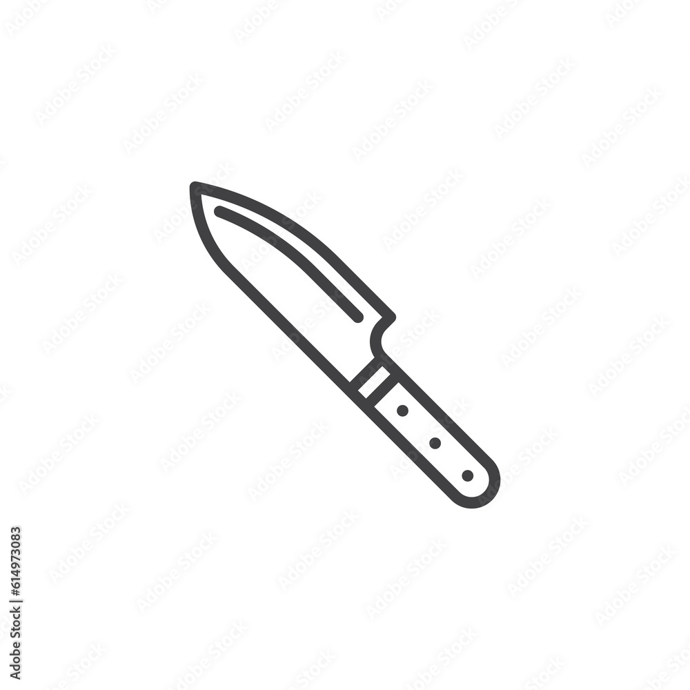 Kitchen knife line icon Kitchen knife line icon