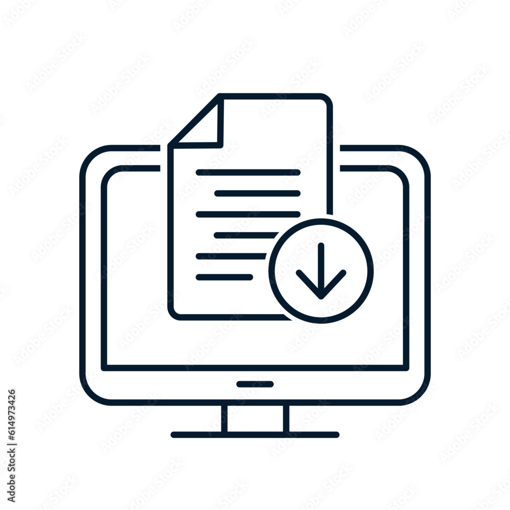 The concept of uploading a document. Vector icon isolated on white background. The concept of uploading a document. Vector icon isolated on white background.
