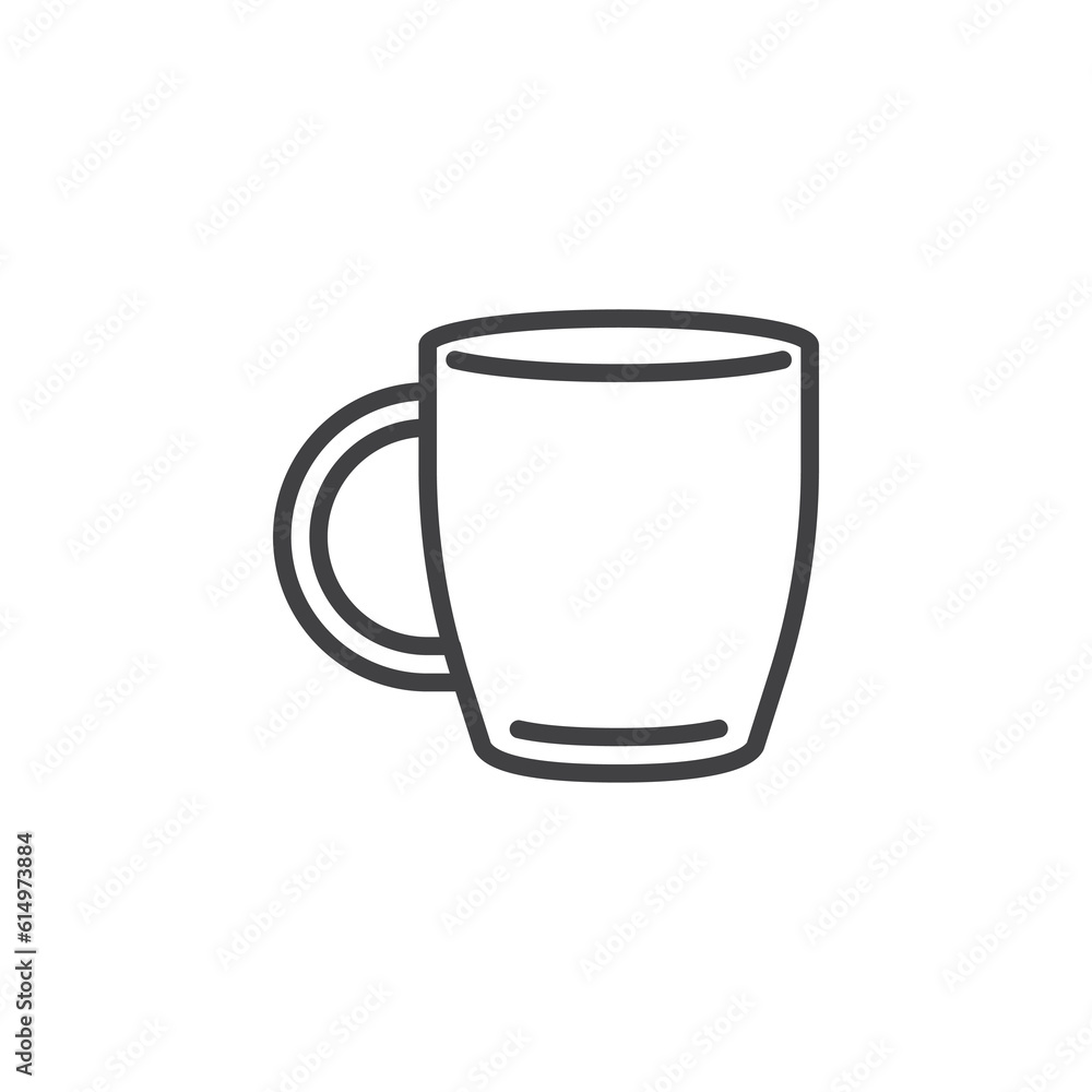 Coffee mug line icon Coffee mug line icon