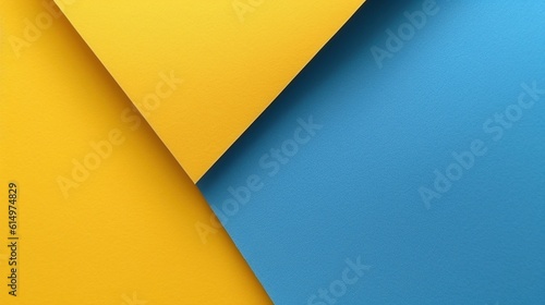 Yellow and blue pastel paper color for background. generative AI 