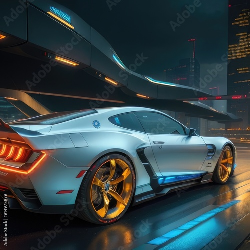 Street Sport Car Generative ai