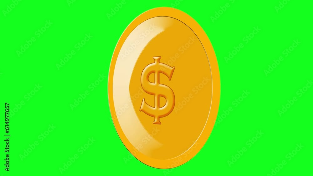dollar coin yellow gold color falling animation greenscreen dollar coin yellow gold color falling animation greenscreen