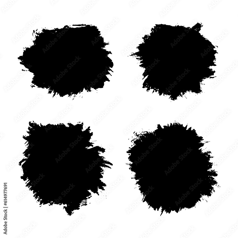 Black Distress Brushes. Grunge Texture. Splash Banner. vector illustration. Black Distress Brushes. Grunge Texture. Splash Banner. vector illustration.