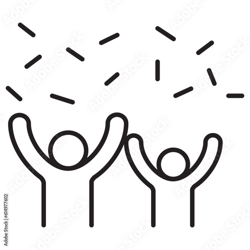 People cheering icon