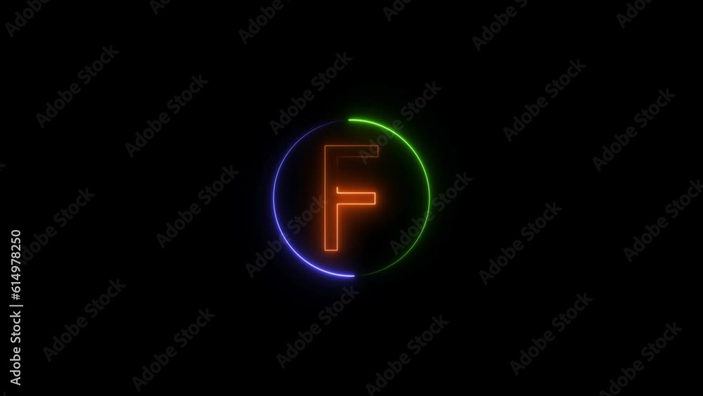 Abstract Neon light orange F text animation. Green and blue round animation. Black background 4k video.
Abstract Neon light orange F text animation. Green and blue round animation. Black background 4k video.