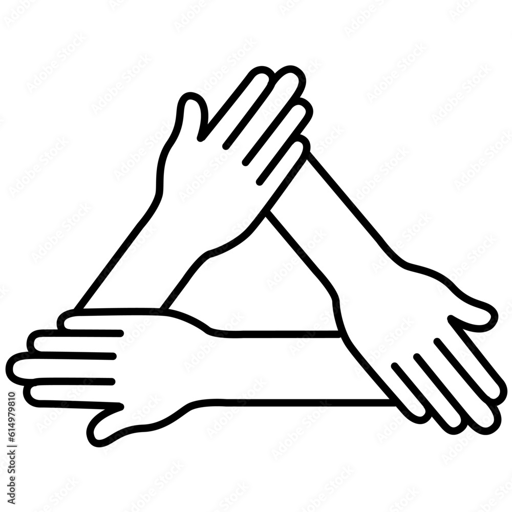 Obraz premium Teamwork hand icon