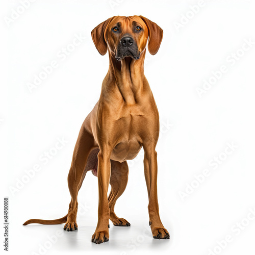 Rhodesian dog isolated on white background  ai generative.