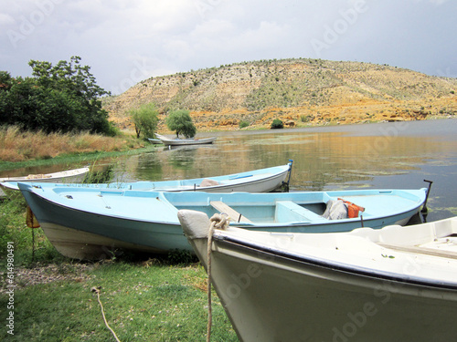 boats on the lake