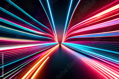 abstract neon wave lights background