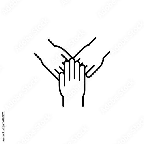 Teamwork hand icon