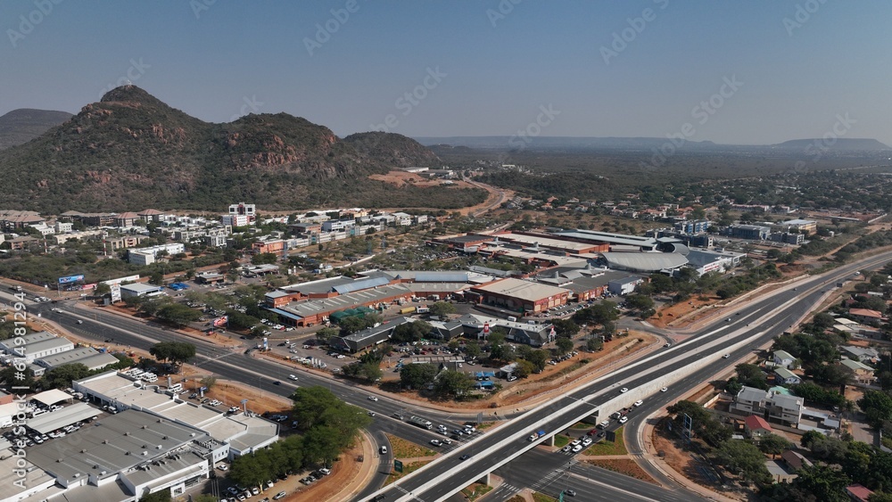 Aerial of Game City shopping centre in Gaborone, Botswana, Africa