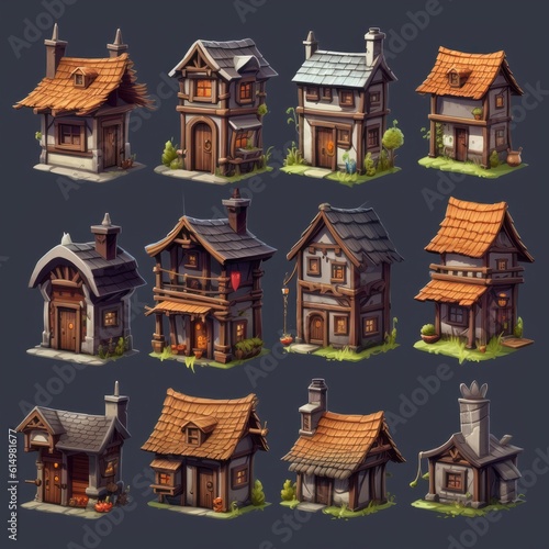 room game wooden house ai generated