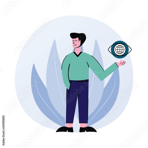 Business education flat illustration design