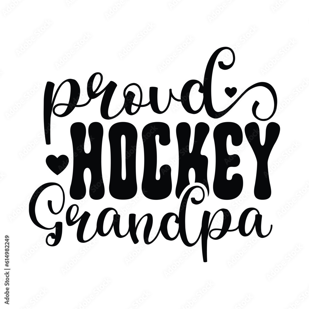 Proud hockey grandpa Retro SVG