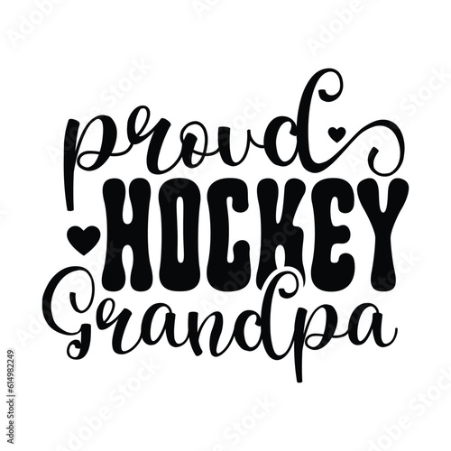 Proud hockey grandpa Retro SVG