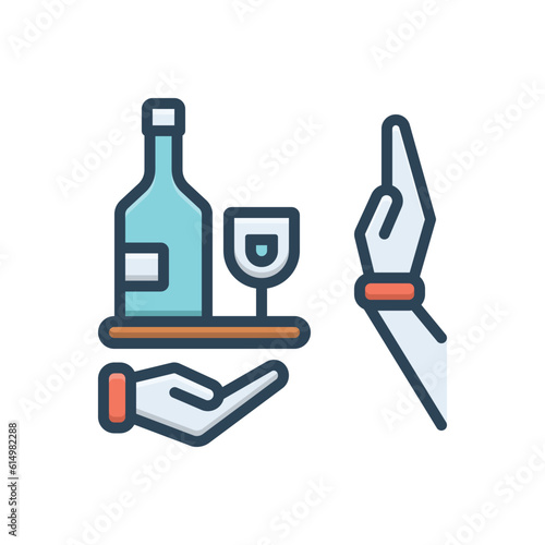 Color illustration icon for avoid 
