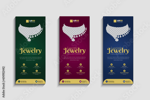 Elegant Jewelry Business rack card or dl flyer templates
