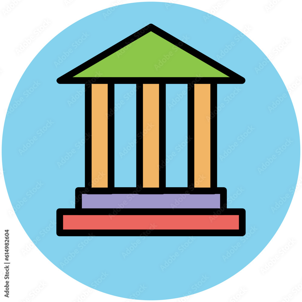 A scalable flat icon of building A scalable flat icon of building
