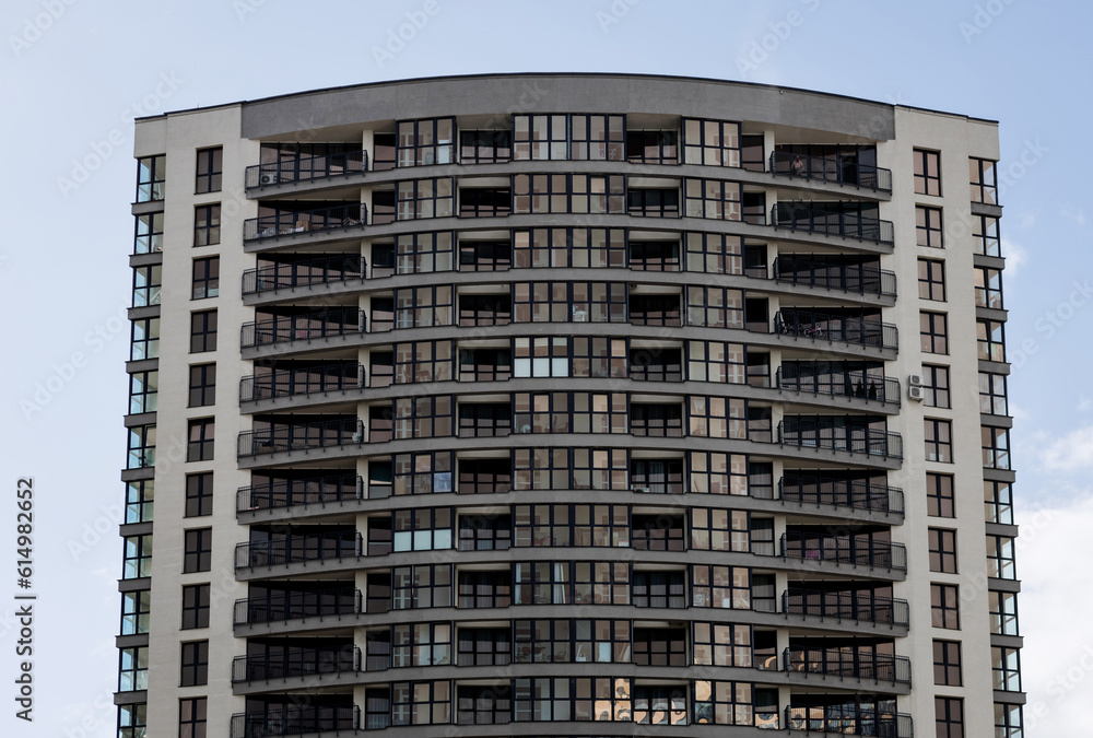 modern building with balconies. modern building with balconies.